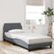 vidaXL - Bedframe - zonder - matras - 90x190 - cm - fluweel - donkergrijs