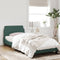 vidaXL - Bedframe - zonder - matras - 90x190 - cm - fluweel - donkergroen