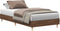 vidaXL - Bedframe - zonder - matras - 90x190 - cm - spaanplaat - bruin - eikenkleurig