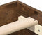 vidaXL - Bedframe - zonder - matras - 90x190 - cm - spaanplaat - gerookt - eiken