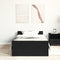 vidaXL - Bedframe - zonder - matras - 90x190 - cm - spaanplaat - zwart - eikenkleurig