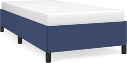 vidaXL - Bedframe - zonder - matras - 90x190 - cm - stof - blauw