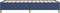 vidaXL - Bedframe - zonder - matras - 90x190 - cm - stof - blauw