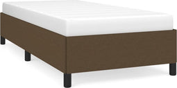 vidaXL - Bedframe - zonder - matras - 90x190 - cm - stof - donkerbruin