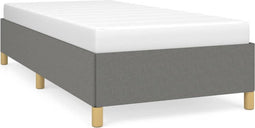 vidaXL - Bedframe - zonder - matras - 90x190 - cm - stof - donkergrijs