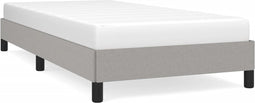 vidaXL - Bedframe - zonder - matras - 90x190 - cm - stof - lichtgrijs