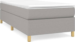 vidaXL - Bedframe - zonder - matras - 90x190 - cm - stof - lichtgrijs