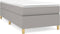vidaXL - Bedframe - zonder - matras - 90x190 - cm - stof - lichtgrijs