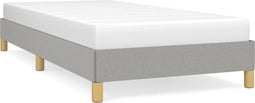vidaXL - Bedframe - zonder - matras - 90x190 - cm - stof - lichtgrijs