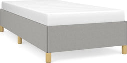 vidaXL - Bedframe - zonder - matras - 90x190 - cm - stof - lichtgrijs