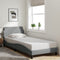 vidaXL - Bedframe - zonder - matras - 90x190 - cm - stof - lichtgrijs