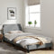 vidaXL - Bedframe - zonder - matras - 90x190 - cm - stof - lichtgrijs