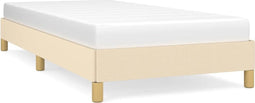 vidaXL - Bedframe - zonder - matras - 90x190 - cm - stof - crèmekleurig