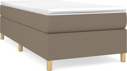 vidaXL - Bedframe - zonder - matras - 90x190 - cm - stof - taupe