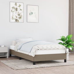 vidaXL - Bedframe - zonder - matras - 90x190 - cm - stof - taupe