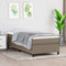 vidaXL - Bedframe - zonder - matras - 90x190 - cm - stof - taupe