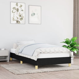 vidaXL - Bedframe - zonder - matras - 90x190 - cm - stof - zwart