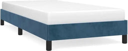 vidaXL - Bedframe - zonder - matras - 90x200 - cm - fluweel - donkerblauw