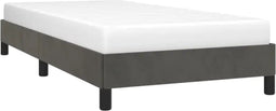 vidaXL - Bedframe - zonder - matras - 90x200 - cm - fluweel - donkergrijs