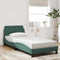 vidaXL - Bedframe - zonder - matras - 90x200 - cm - fluweel - donkergroen