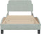 vidaXL - Bedframe - zonder - matras - 90x200 - cm - fluweel - lichtgrijs