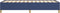 vidaXL - Bedframe - zonder - matras - 90x200 - cm - stof - blauw
