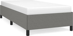 vidaXL - Bedframe - zonder - matras - 90x200 - cm - stof - donkergrijs