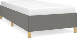 vidaXL - Bedframe - zonder - matras - 90x200 - cm - stof - donkergrijs
