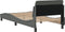 vidaXL - Bedframe - zonder - matras - 90x200 - cm - stof - donkergrijs