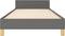 vidaXL - Bedframe - zonder - matras - 90x200 - cm - stof - donkergrijs