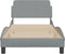 vidaXL - Bedframe - zonder - matras - 90x200 - cm - stof - lichtgrijs