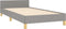 vidaXL - Bedframe - zonder - matras - 90x200 - cm - stof - lichtgrijs