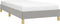 vidaXL - Bedframe - zonder - matras - 90x200 - cm - stof - lichtgrijs