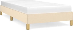 vidaXL - Bedframe - zonder - matras - 90x200 - cm - stof - crèmekleurig