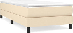 vidaXL - Bedframe - zonder - matras - 90x200 - cm - stof - crèmekleurig