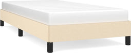 vidaXL - Bedframe - zonder - matras - 90x200 - cm - stof - crèmekleurig