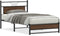 vidaXL - Bedframe - zonder - matras - bewerkt - hout - bruin - eikenkleur - 100x190 - cm