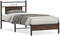 vidaXL - Bedframe - zonder - matras - bewerkt - hout - bruin - eikenkleur - 90x200 - cm