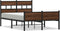 vidaXL - Bedframe - zonder - matras - bewerkt - hout - bruin - eikenkleur - 120x190 - cm