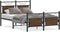 vidaXL - Bedframe - zonder - matras - bewerkt - hout - bruin - eikenkleur - 120x200 - cm