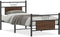 vidaXL - Bedframe - zonder - matras - bewerkt - hout - bruin - eikenkleur - 80x200 - cm