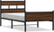 vidaXL - Bedframe - zonder - matras - bewerkt - hout - bruin - eikenkleur - 100x200 - cm