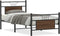 vidaXL - Bedframe - zonder - matras - bewerkt - hout - bruin - eikenkleur - 90x200 - cm