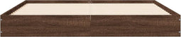vidaXL - Bedframe - zonder - matras - bewerkt - hout - bruin - eikenkleur - 120x190 - cm