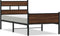 vidaXL - Bedframe - zonder - matras - bewerkt - hout - bruin - eikenkleur - 75x190 - cm