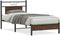 vidaXL - Bedframe - zonder - matras - bewerkt - hout - bruin - eikenkleur - 80x200 - cm