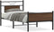 vidaXL - Bedframe - zonder - matras - bewerkt - hout - bruin - eikenkleur - 90x190 - cm