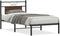 vidaXL - Bedframe - zonder - matras - bewerkt - hout - bruin - eikenkleur - 90x200 - cm