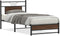 vidaXL - Bedframe - zonder - matras - bewerkt - hout - bruin - eikenkleur - 75x190 - cm