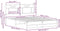 vidaXL - Bedframe - zonder - matras - bewerkt - hout - bruin - eikenkleur - 137x190 - cm